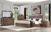Clearance Modern Rustic Pine 4 Piece Queen Bedroom Set - Haven