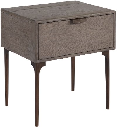 Casual Modern Gray Nightstand - Spaces
