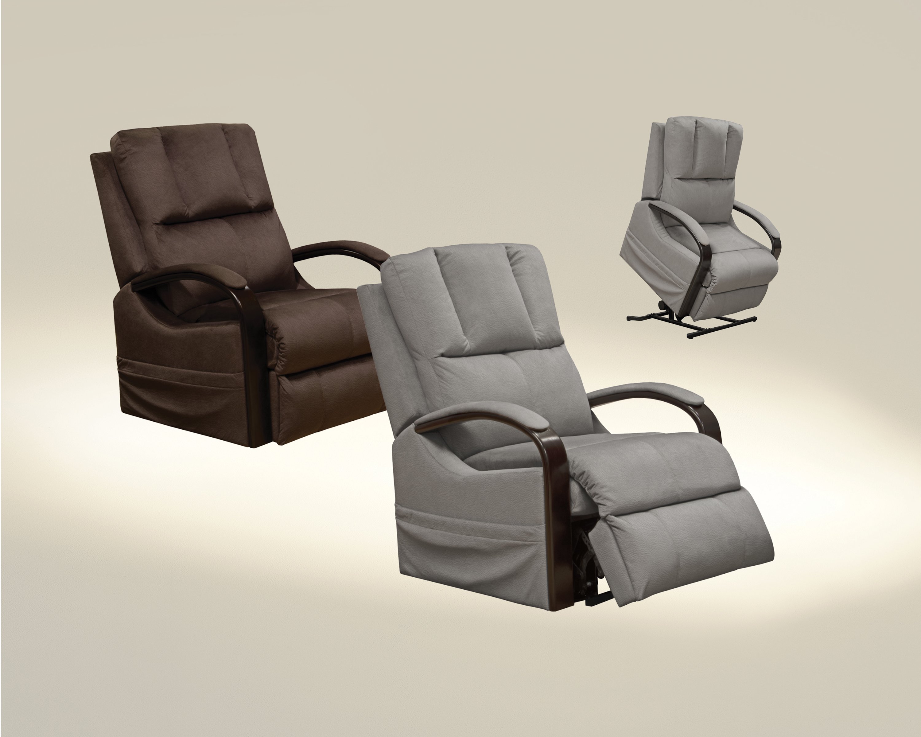 Walnut Brown Power Reclining Lift Chair - Chandler-2