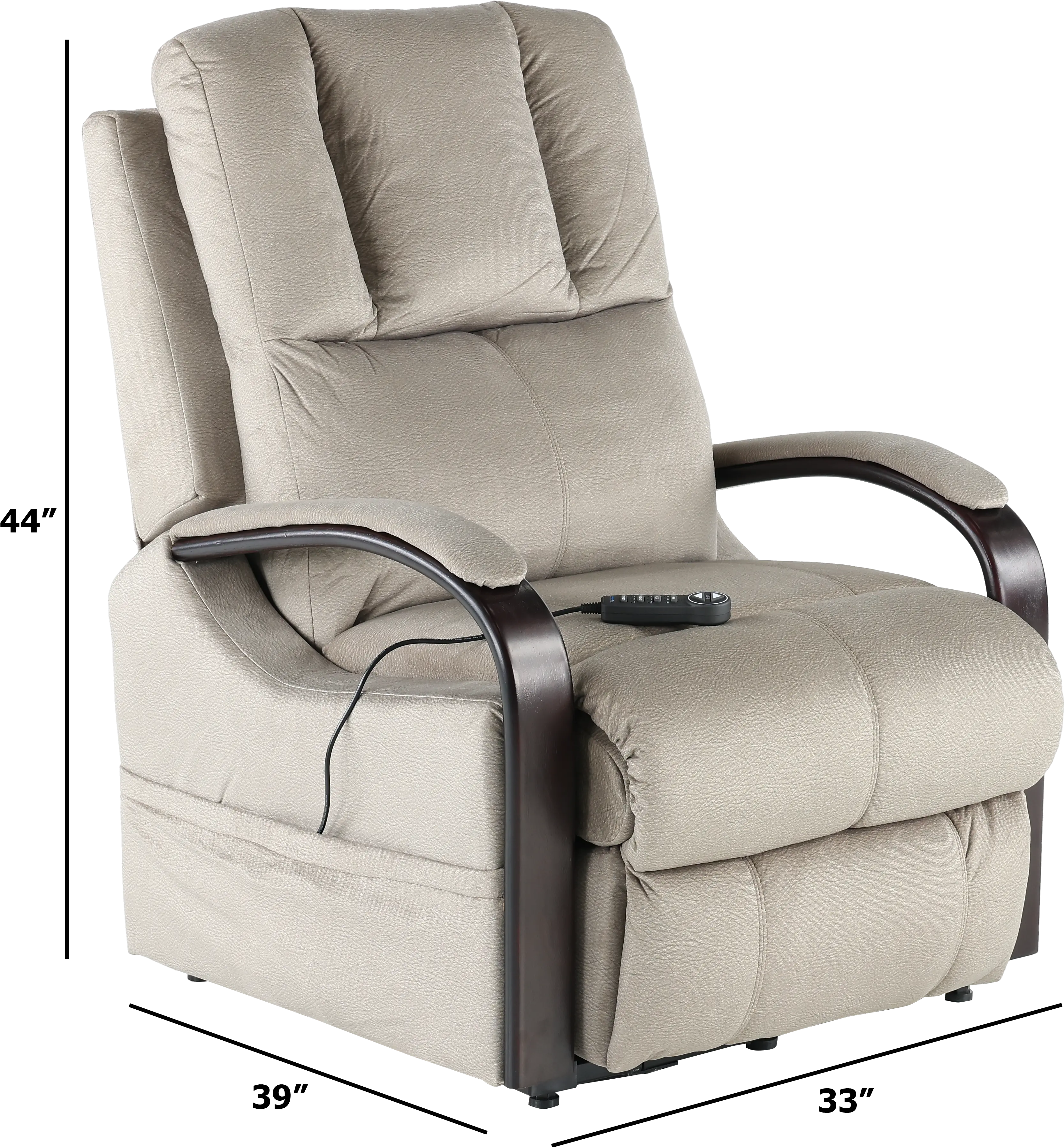 4863-1528/28 Aluminum Gray Power Reclining Lift Chair - Chandler-3