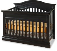 SH-CR-8001NR-BLK Classic Black 4-in-1 Convertible Crib - Stone Harbor