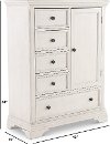 OL-CF-2225SD-BWH Classic Traditional Rustic White Chifferobe - Olivia