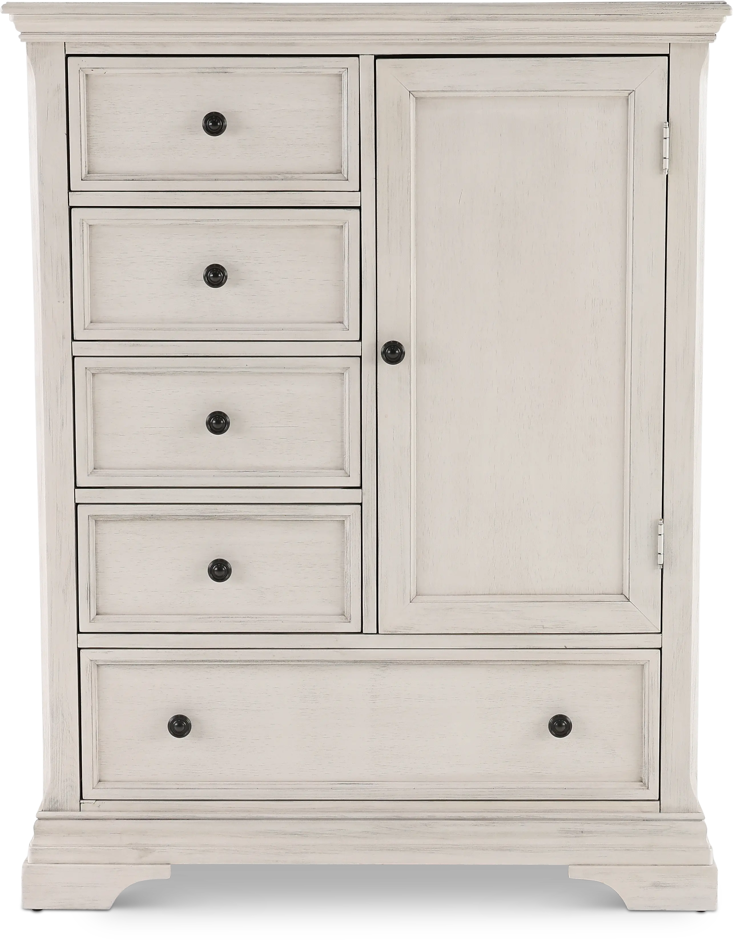 Olivia Classic Traditional Rustic White Chifferobe-2