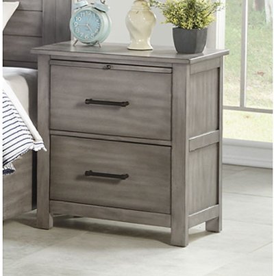 Cottage Gray Nightstand - Edgewood