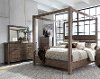 Clearance Modern Rustic Brown 4 Piece Queen Bedroom Set - Sonoma Road