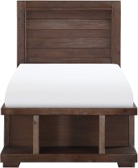 Contemporary Cherry Twin Platform Bed - Tremaine-2