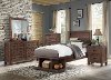 Clearance Contemporary Cherry 4 Piece Twin Bedroom Set - Tremaine