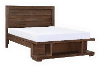 Contemporary Cherry Full Platform Bed - Tremaine-2
