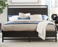 Modern Black Queen Platform Bed - Thomas