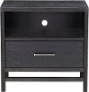 Clearance Modern Black Nightstand - Thomas