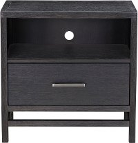 Modern Black Nightstand - Thomas