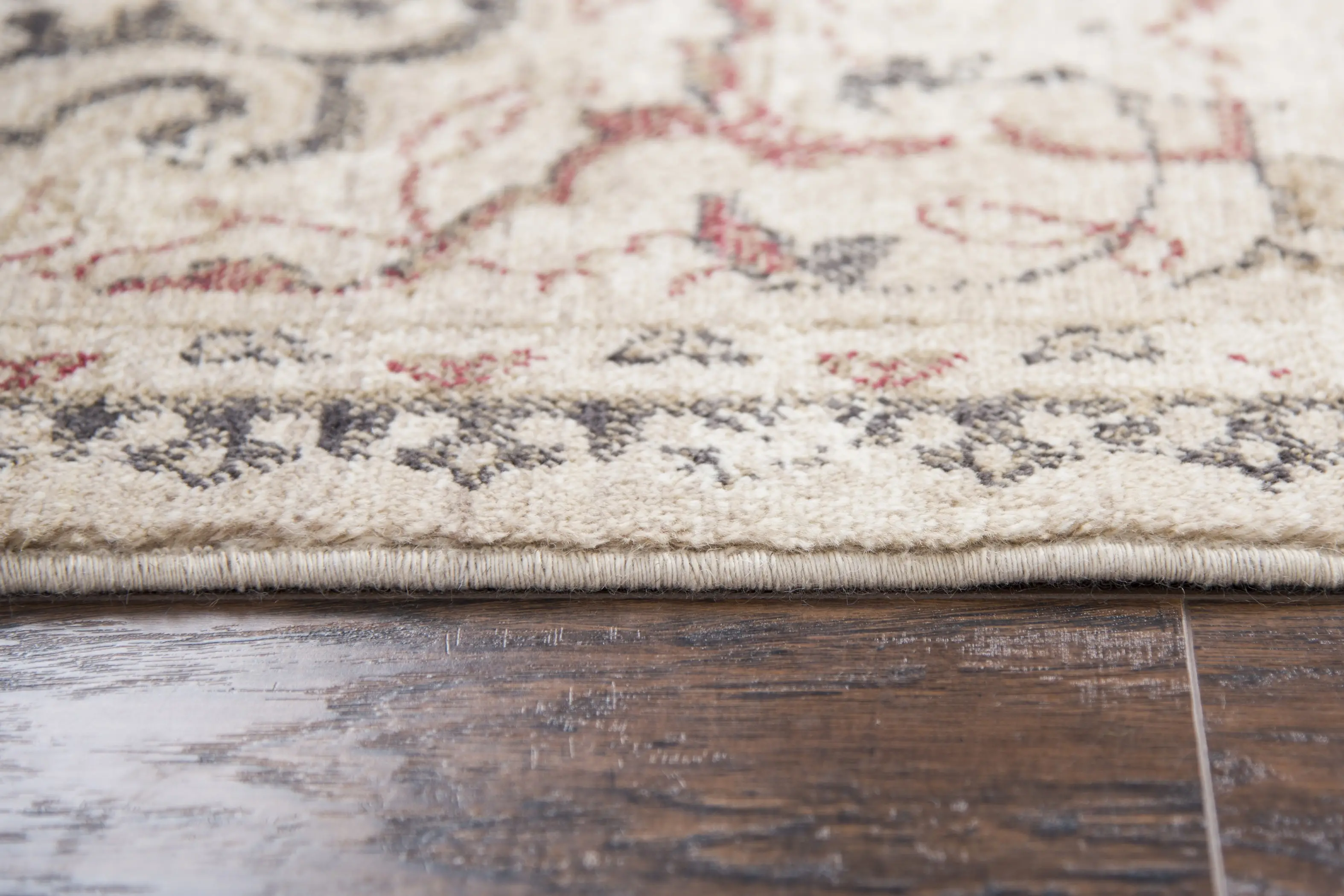 5 x 8 Medium Ivory, Gold and Red Area Rug - Gossamer-5
