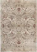 Gossamer 8 x 10 Large Ivory, Gold and Red Area Rug