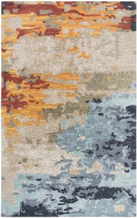 5 x 8 Medium Modern Multi-Colored Area Rug - Mod