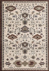 5 x 8 Medium Brown and Beige Area Rug - Arabella