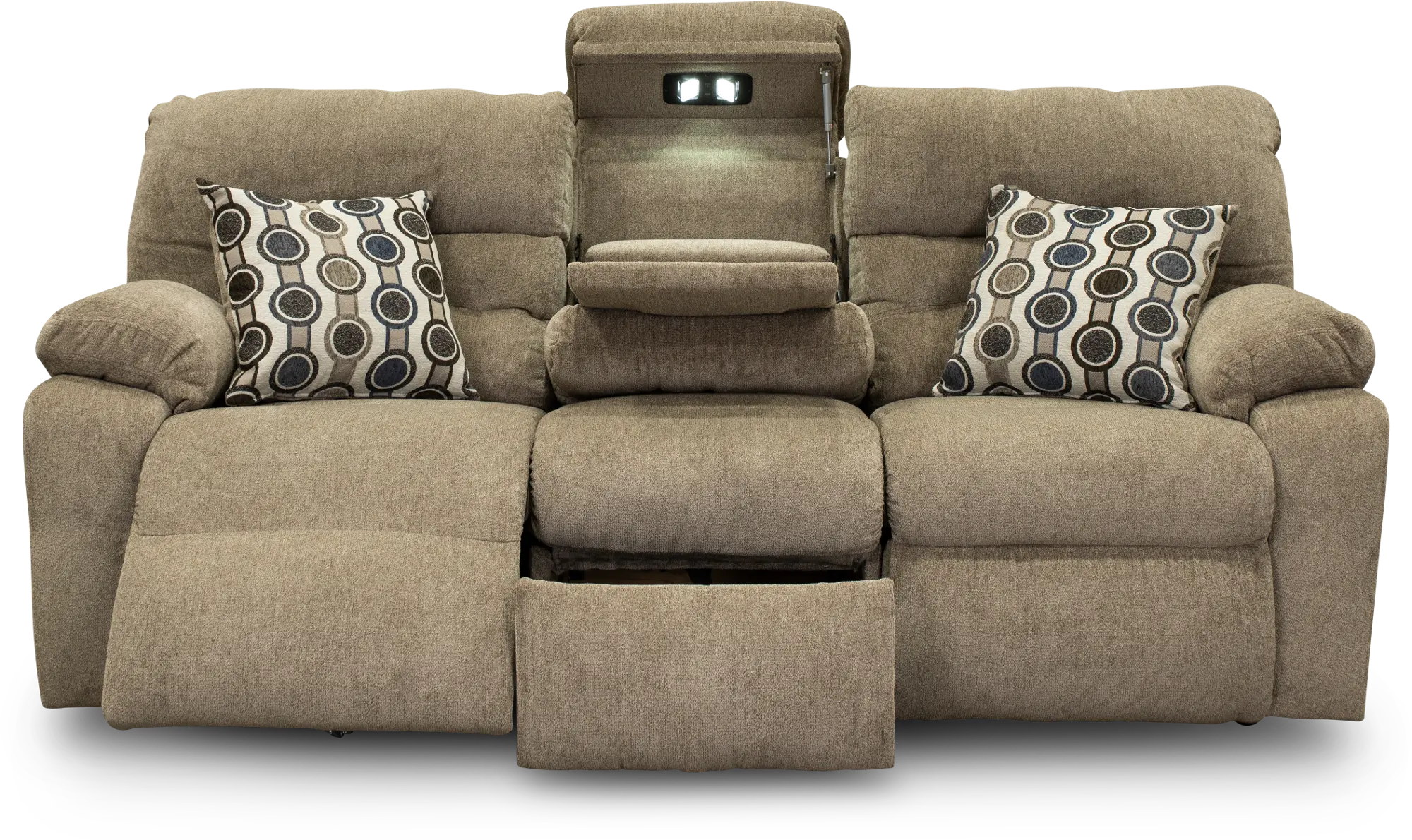 Tribute Tan Power Reclining Sofa-2
