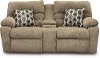 Stone Brown Power Reclining Loveseat with Console - Tribute