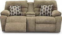 Stone Brown Power Reclining Loveseat with Console - Tribute-3