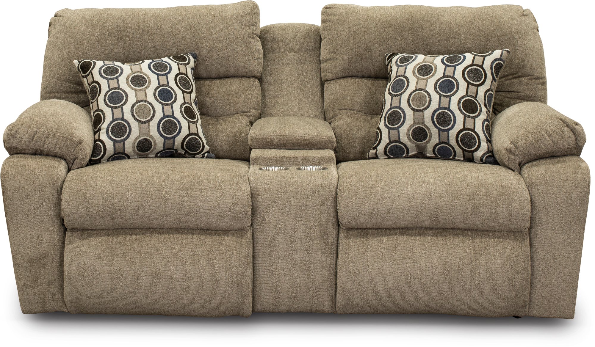 Tribute Stone Tan Power Reclining Loveseat with Console-1