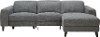 Charcoal Gray Transitional Power Reclining Sofa with Right Chaise - Royals