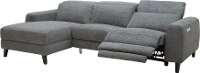 Charcoal Gray Transitional Power Reclining Sofa with Right Chaise - Royals-2