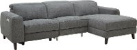 Charcoal Gray Transitional Power Reclining Sofa with Right Chaise - Royals-3