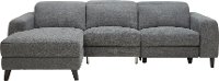 Charcoal Gray Transitional Power Reclining Sofa with Left Chaise - Royals