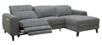 Charcoal Gray Transitional Power Reclining Sofa with Left Chaise - Royals-2