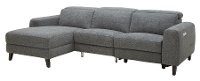 Charcoal Gray Transitional Power Reclining Sofa with Left Chaise - Royals-3