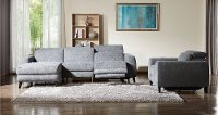 Charcoal Gray Transitional Power Reclining Sofa with Left Chaise - Royals-5