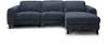 Navy Blue Transitional Power Reclining Sofa with Right Chaise - Royals