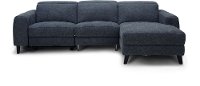 Navy Blue Transitional Power Reclining Sofa with Right Chaise - Royals