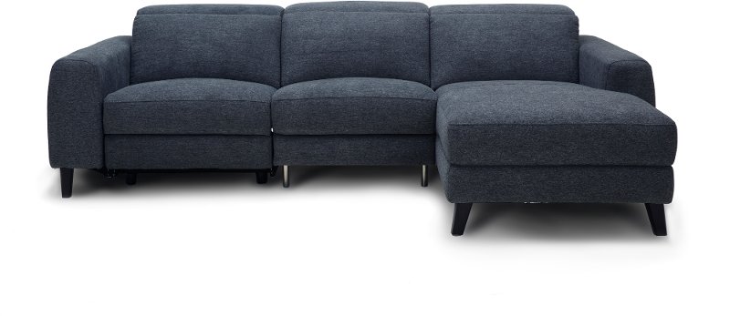 Navy Blue Transitional Reclining Sofa With Right Chaise Navy Blue Transitional Reclining Sofa With Right Chaise Royals