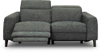 Charcoal Gray Dual Power Reclining Loveseat - Royals-2