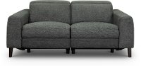 Charcoal Gray Dual Power Reclining Loveseat - Royals-3