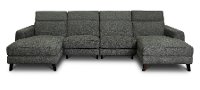 Charcoal Gray Armless Chair 1/2 - Royals-2