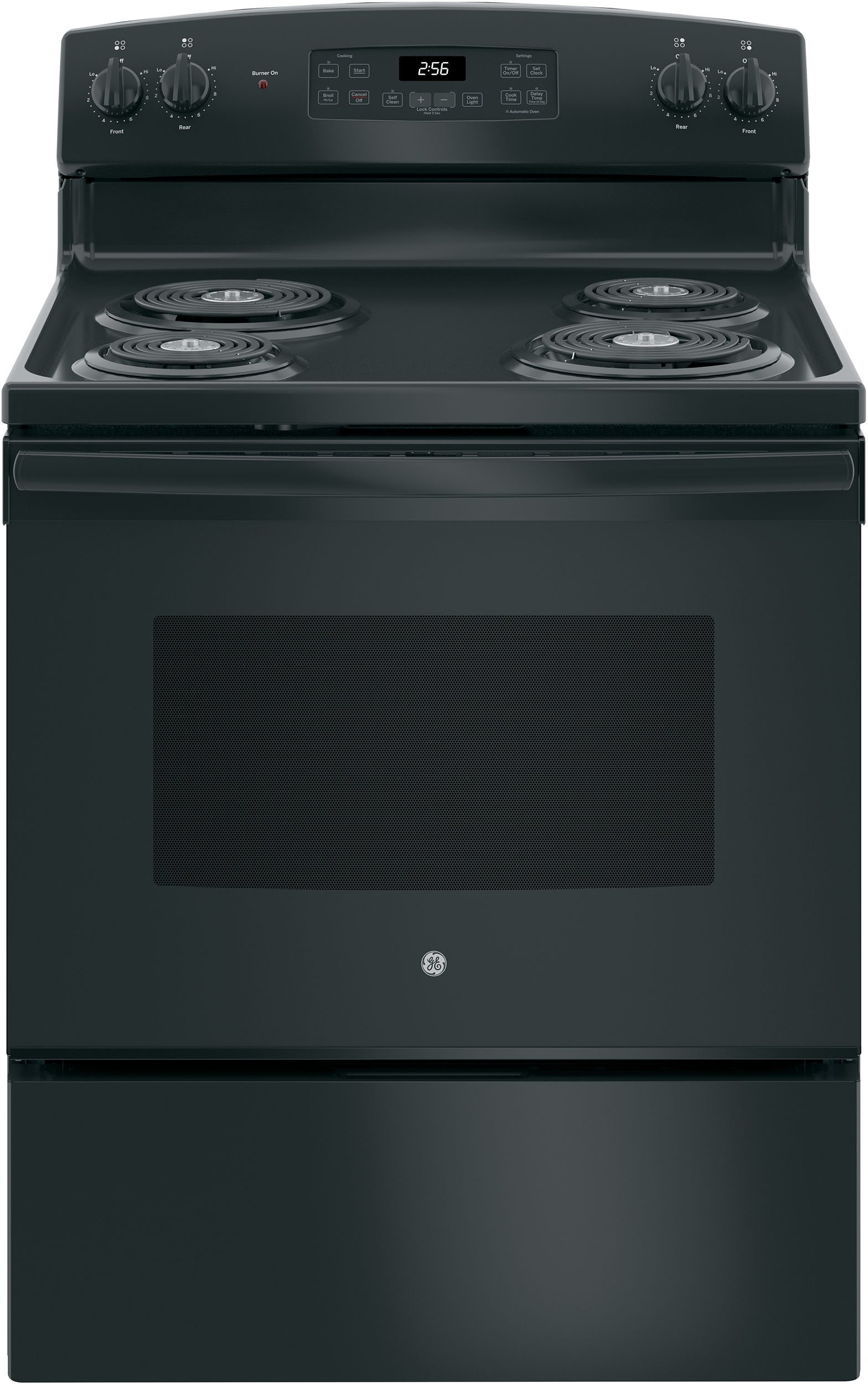 JB256DMBB GE 30 Inch Free Standing Electric Range - 5.0 cu. ft. Black-1