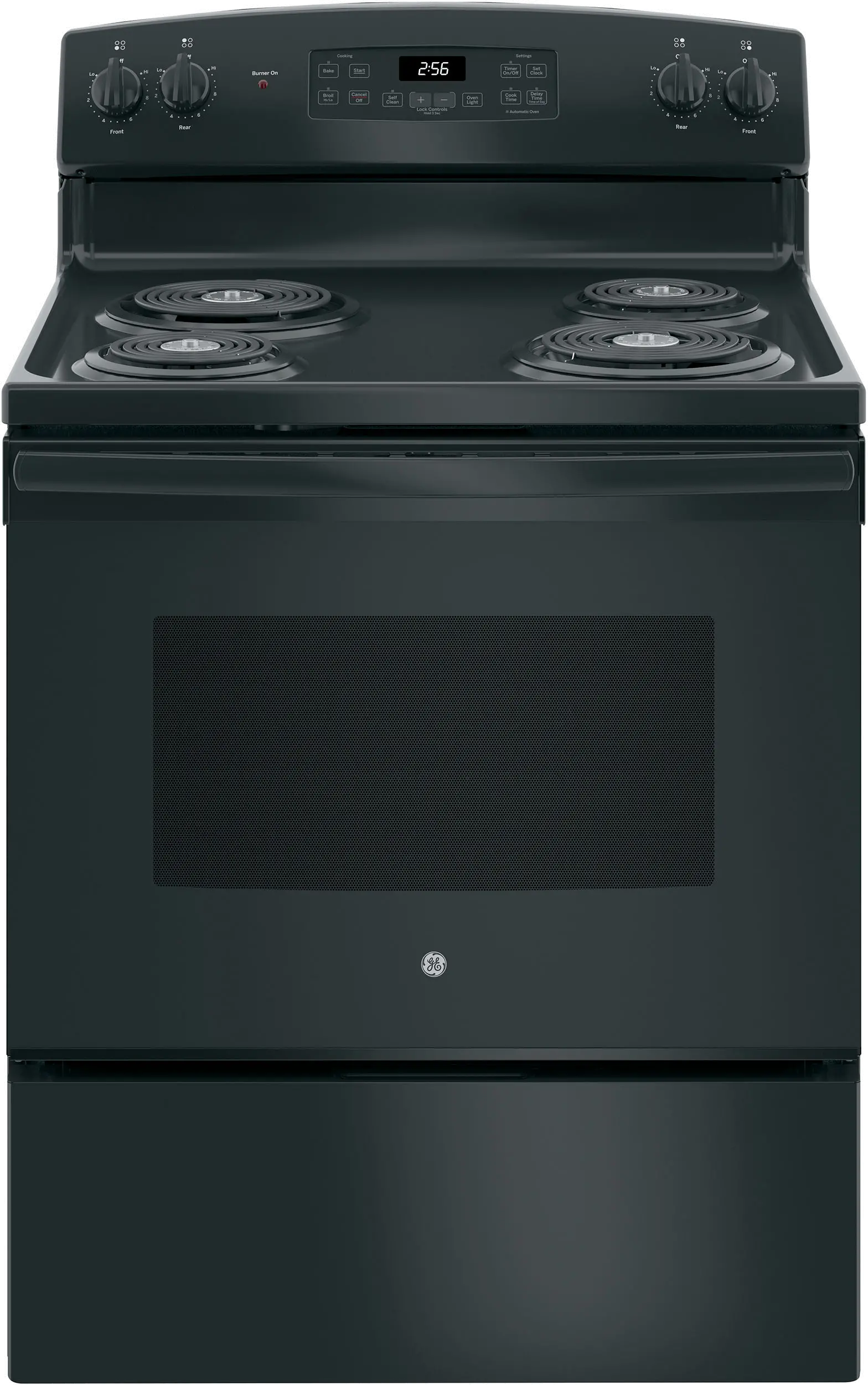 JB256DMBB GE 30 Inch Free Standing Electric Range - 5.0 cu. ft. Black-1