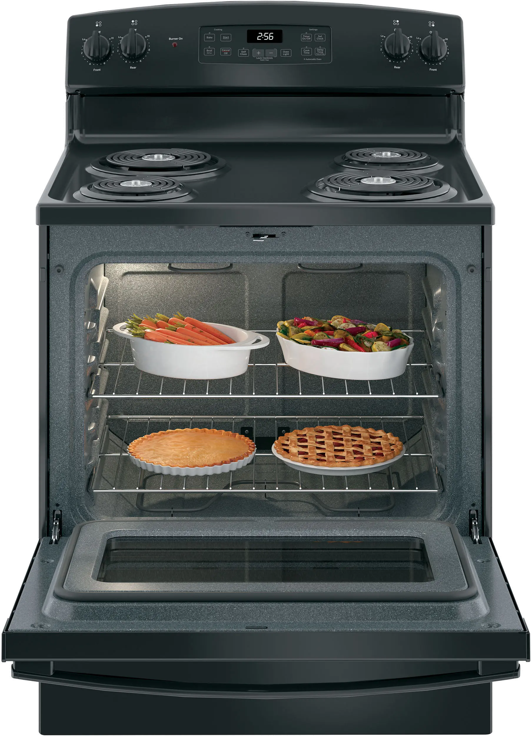 JB256DMBB GE 30 Inch Free Standing Electric Range - 5.0 cu. ft. Black-6