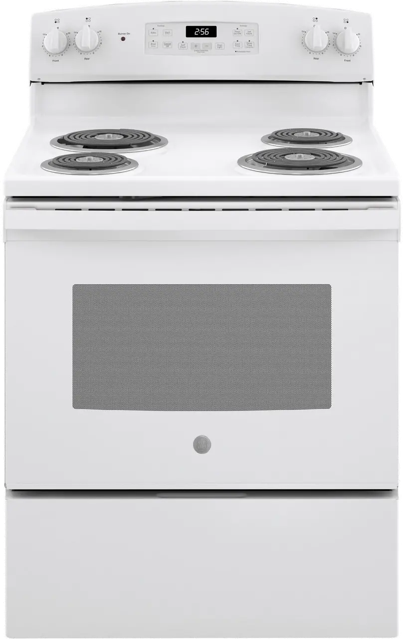 JB256DMWW GE 30 Inch Free Standing Electric Range - 5.0 cu. ft. White-1