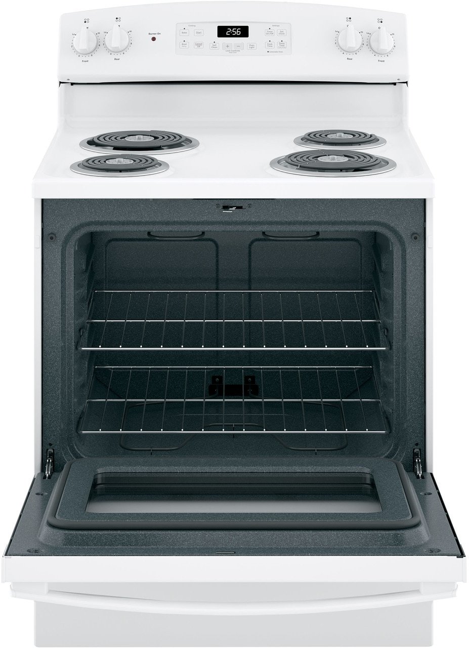 JB256DMWW GE 30 Inch Free Standing Electric Range - 5.0 cu. ft. White-3