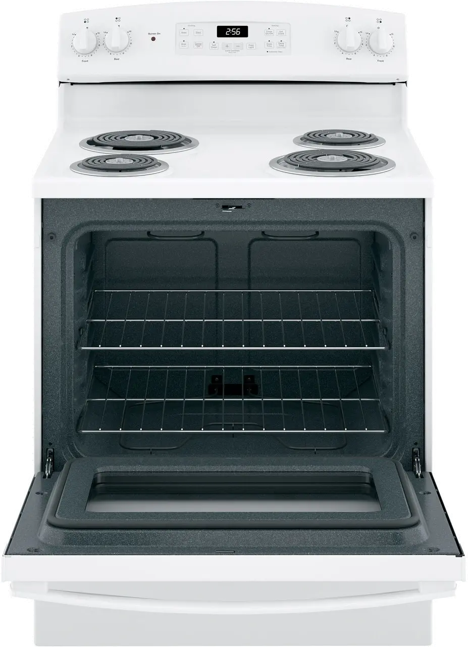 JB256DMWW GE 30 Inch Free Standing Electric Range - 5.0 cu. ft. White-3