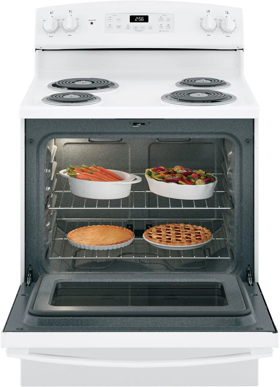 JB256DMWW GE 30 Inch Free Standing Electric Range - 5.0 cu. ft. White-6