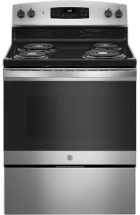 JB256RMSS GE 30 Inch Free Standing Electric Range - 5.0 cu. ft. Stainless Steel