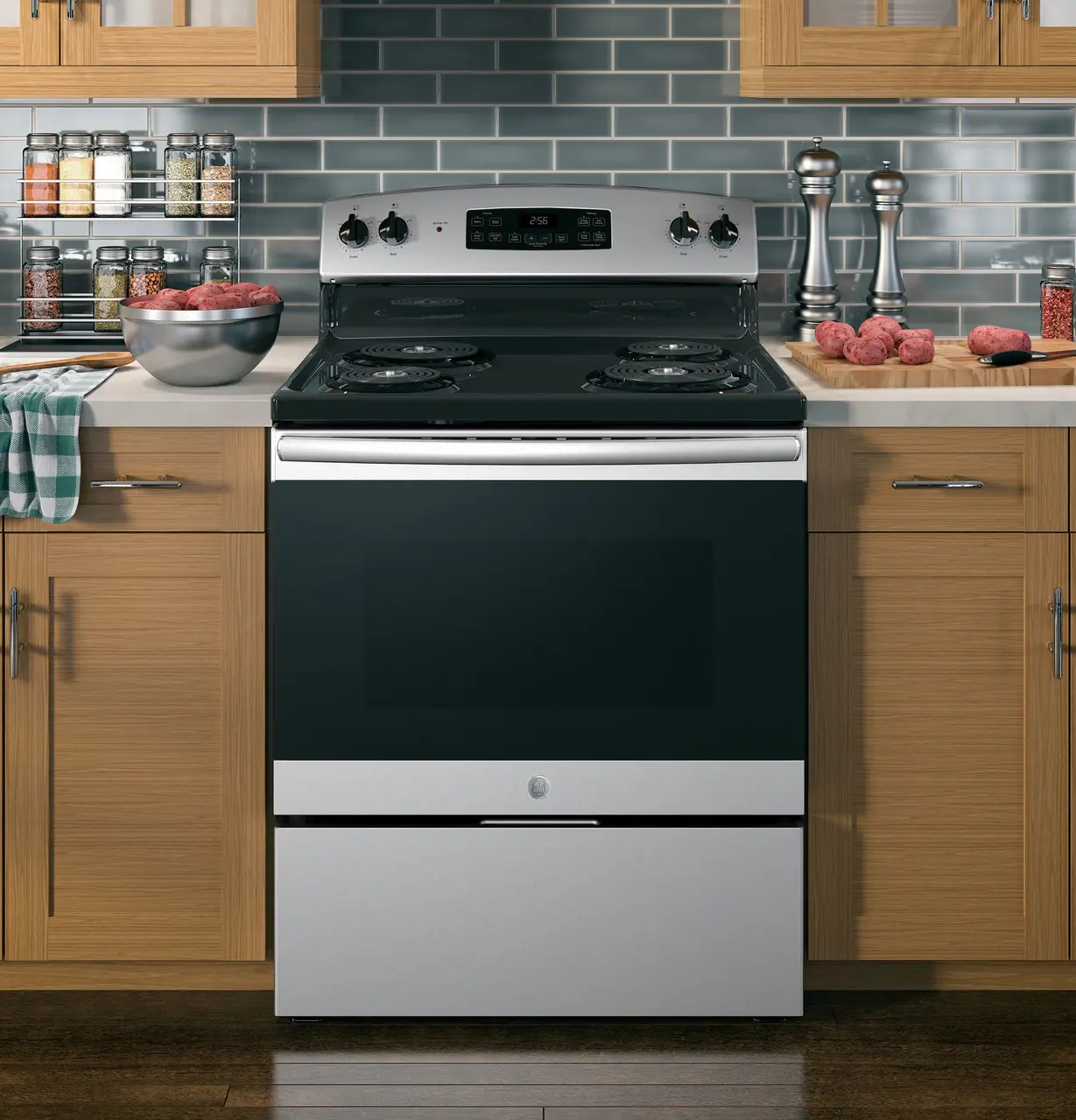 JB256RMSS GE 30 Inch Free Standing Electric Range - 5.0 cu. ft. Stainless Steel-5