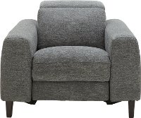 Charcoal Gray Transitional Power Recliner - Royals