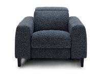 Navy Blue Transitional Power Recliner - Royals
