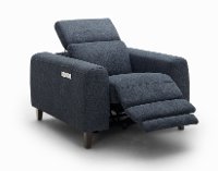 Navy Blue Transitional Power Recliner - Royals -2