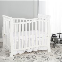 Classic White 4-in-1 Convertible Mini Crib - Piper