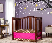 Classic Espresso 4-in-1 Convertible Mini Crib - Naples-2